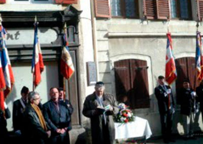 Inauguration d’une plaque à Giromagny