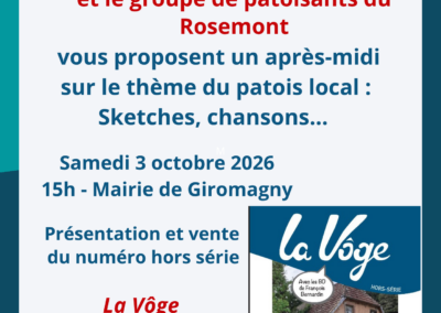 Présentation du numéro spécial Patois du Rosemont